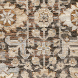 10' X 13' Grey And Ivory Oriental Power Loom Stain Resistant Area Rug With Fringe