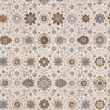 2' X 3' Ivory And Gold Oriental Power Loom Stain Resistant Area Rug With Fringe - Homeroots - Flyclothing LLC