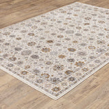 10' X 13' Ivory And Gold Oriental Power Loom Stain Resistant Area Rug With Fringe - Homeroots - Flyclothing LLC