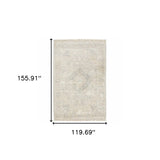10' X 13' Beige And Grey Oriental Hand Loomed Stain Resistant Area Rug With Fringe - Homeroots - Flyclothing LLC