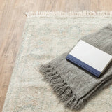 10' X 13' Beige And Grey Oriental Hand Loomed Stain Resistant Area Rug With Fringe - Homeroots - Flyclothing LLC