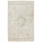 5' X 8' Beige And Grey Oriental Hand Loomed Stain Resistant Area Rug With Fringe - Homeroots - Flyclothing LLC