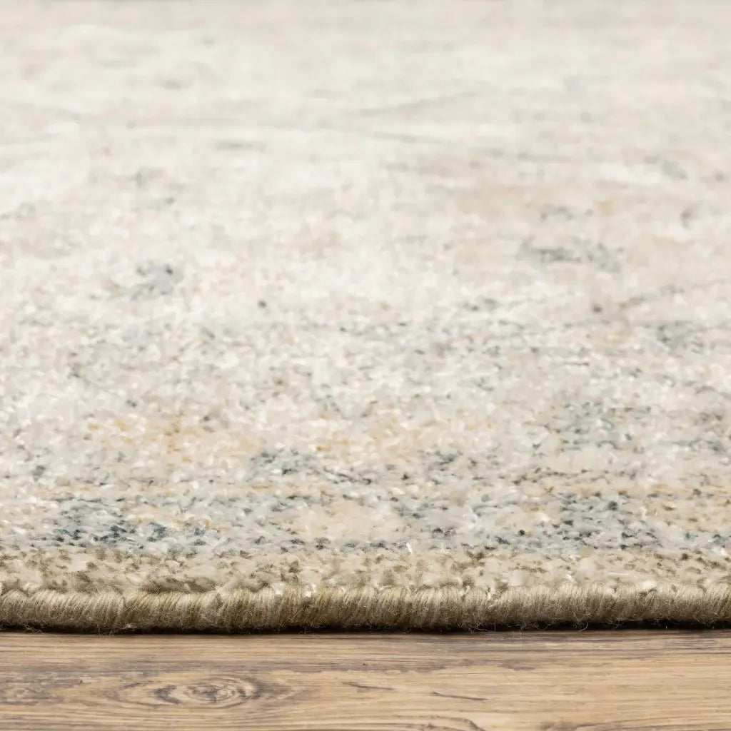 2' X 8' Beige And Charcoal Oriental Hand Loomed Stain Resistant Runner Rug With Fringe - Homeroots - Flyclothing LLC