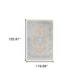 10' X 13' Blue And Red Oriental Hand Loomed Stain Resistant Area Rug With Fringe - Homeroots - Flyclothing LLC