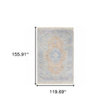 10' X 13' Blue And Red Oriental Hand Loomed Stain Resistant Area Rug With Fringe - Homeroots - Flyclothing LLC