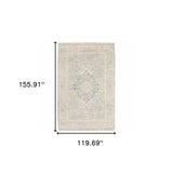 10' X 13' Grey And Beige Oriental Hand Loomed Stain Resistant Area Rug With Fringe - Homeroots - Flyclothing LLC