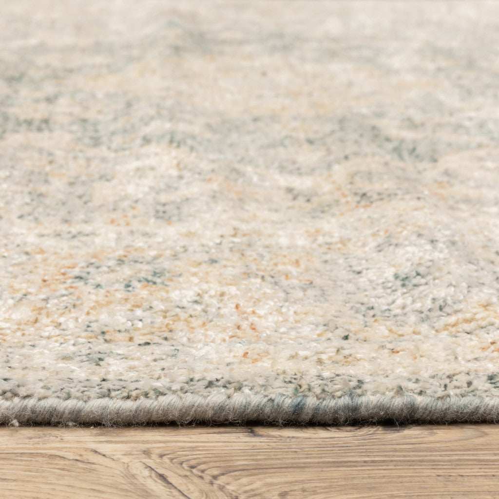 10' X 13' Grey And Beige Oriental Hand Loomed Stain Resistant Area Rug With Fringe - Homeroots - Flyclothing LLC