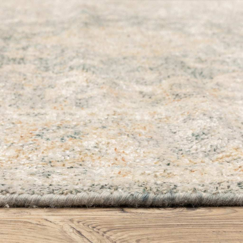 2' X 8' Grey And Beige Oriental Hand Loomed Stain Resistant Runner Rug With Fringe - Homeroots - Flyclothing LLC