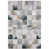 9' X 12' Grey Charcoal Brown And Beige Geometric Power Loom Stain Resistant Area Rug - Homeroots