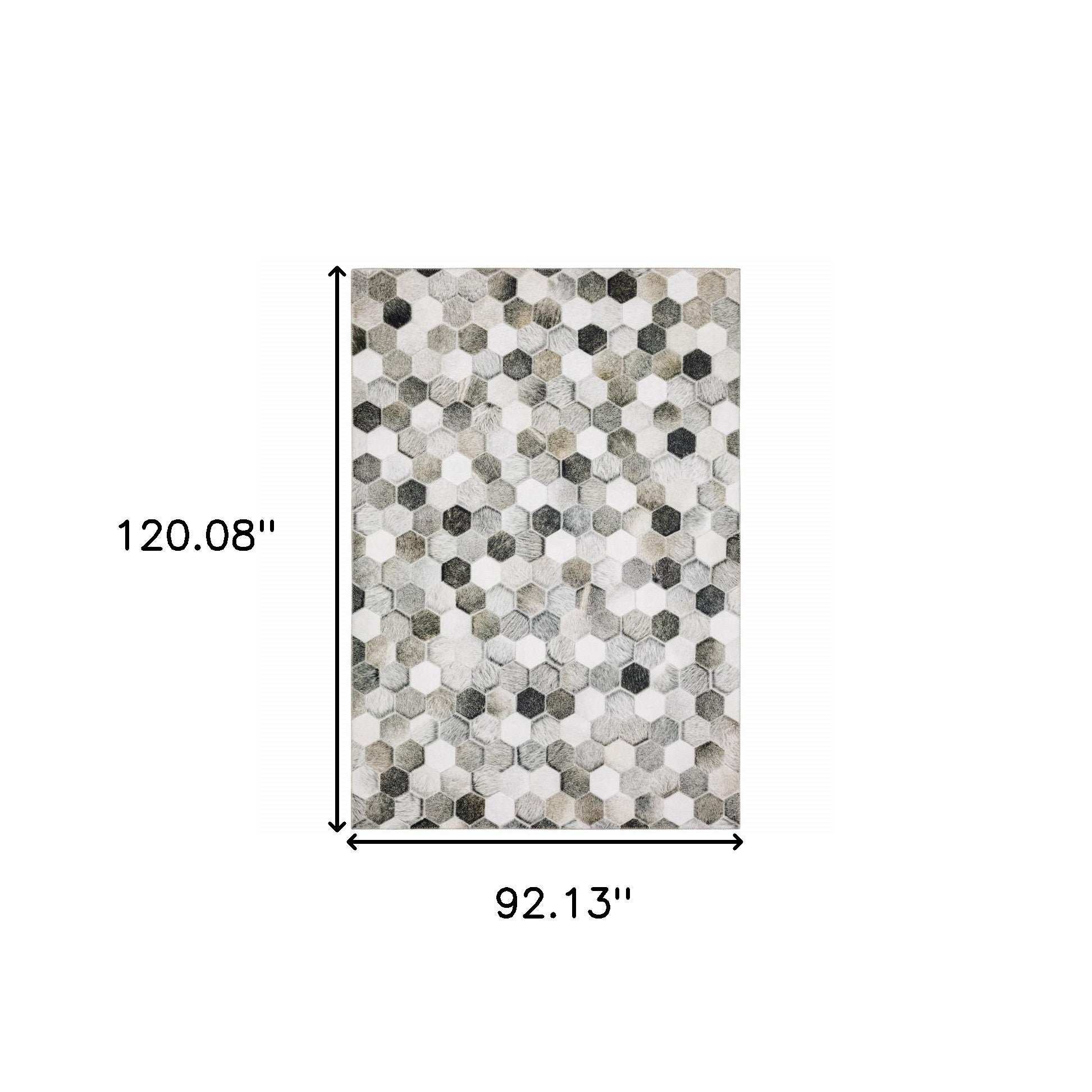 8' X 10' Grey Charcoal Brown Tan And Ivory Geometric Power Loom Stain Resistant Area Rug - Homeroots - Flyclothing LLC