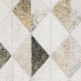 2' X 8' Beige Brown Grey And Ivory Geometric Power Loom Stain Resistant Runner Rug - Homeroots - Flyclothing LLC