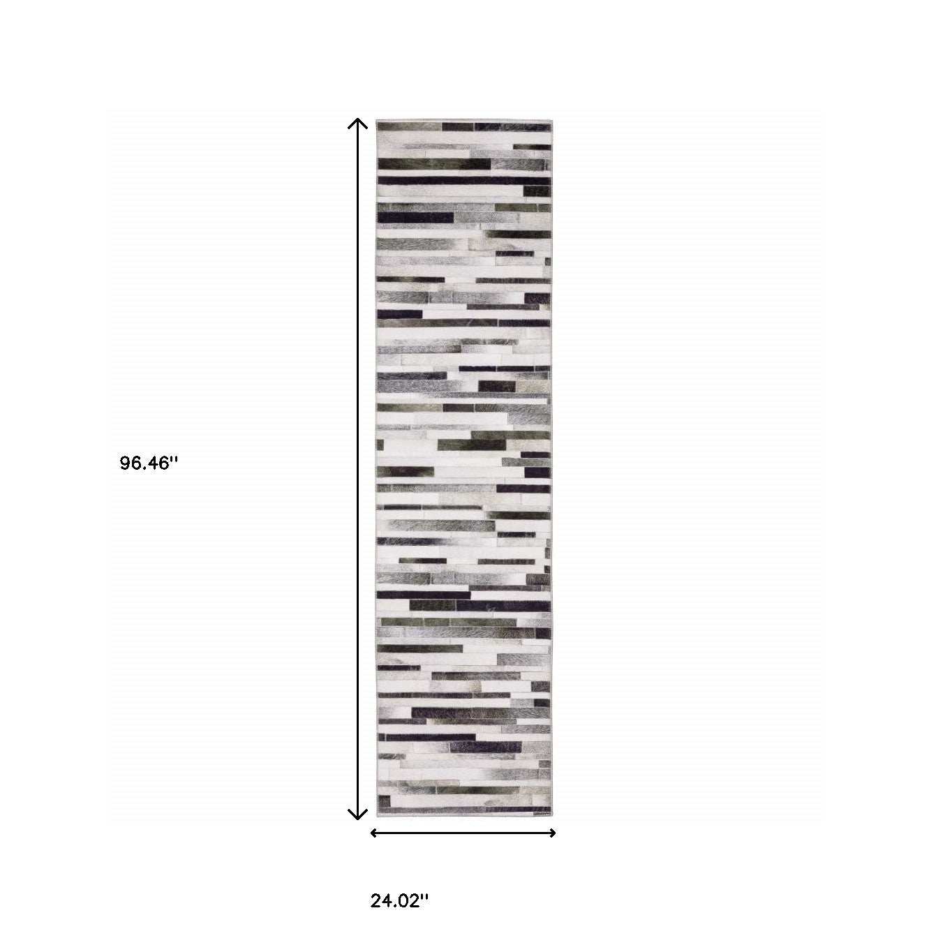 2' X 8' Grey Charcoal And Beige Geometric Power Loom Stain Resistant Runner Rug - Homeroots - Flyclothing LLC