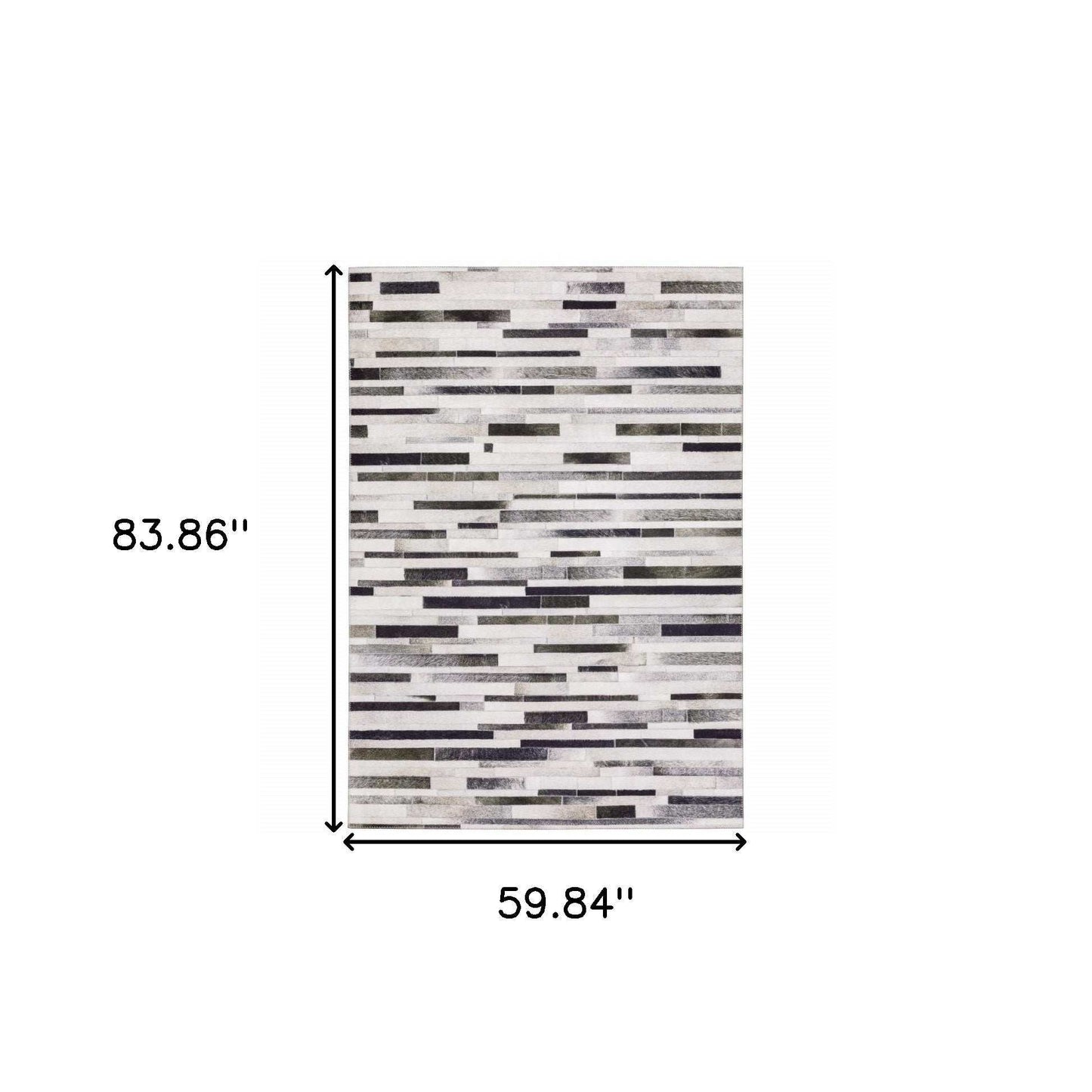 5' X 7' Grey Charcoal And Beige Geometric Power Loom Stain Resistant Area Rug - Homeroots - Flyclothing LLC