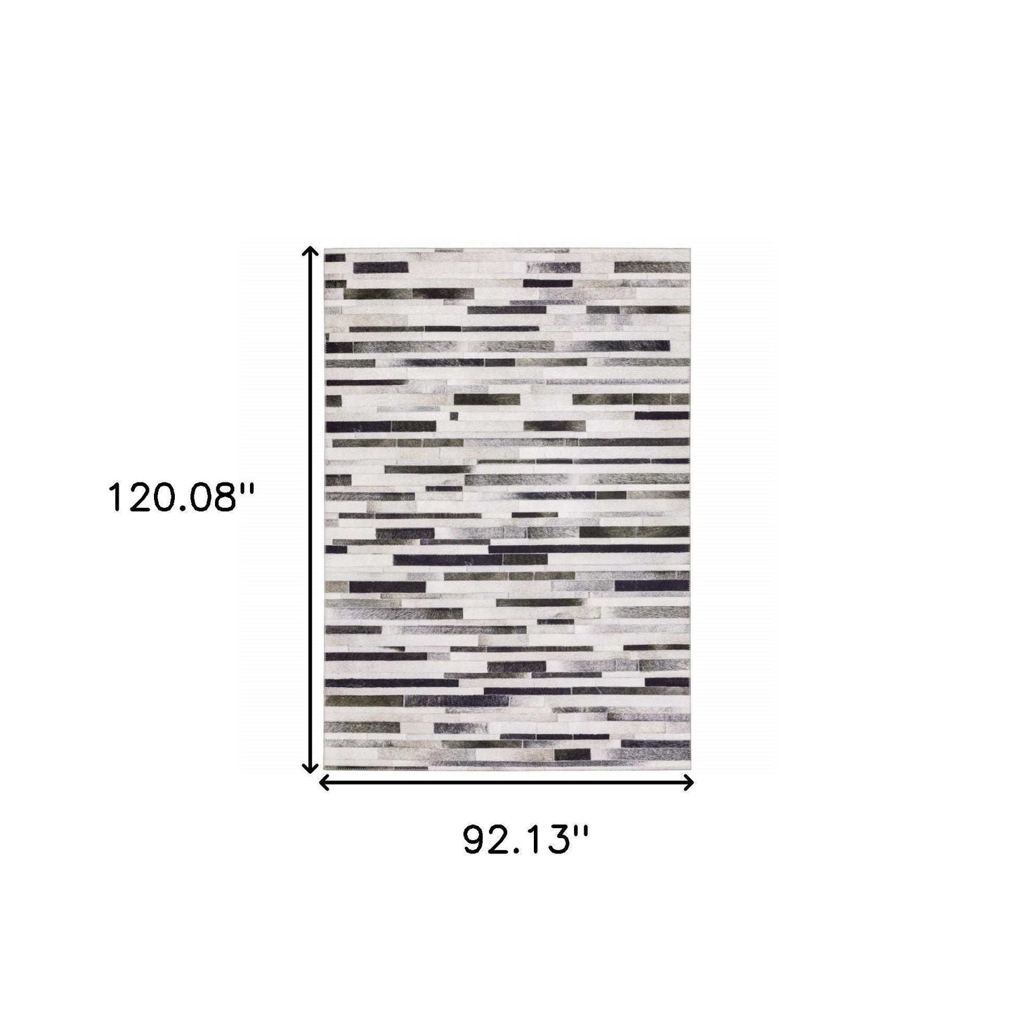 8' X 10' Grey Charcoal And Beige Geometric Power Loom Stain Resistant Area Rug - Homeroots - Flyclothing LLC