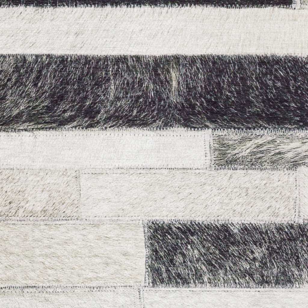 8' X 10' Grey Charcoal And Beige Geometric Power Loom Stain Resistant Area Rug - Homeroots - Flyclothing LLC