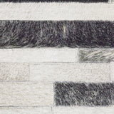 9' X 12' Grey Charcoal And Beige Geometric Power Loom Stain Resistant Area Rug - Homeroots