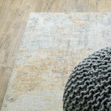 2' X 8' Blue And Yellow Abstract Power Loom Stain Resistant Runner Rug - Homeroots - Flyclothing LLC