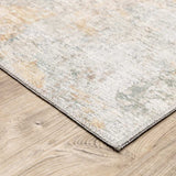 9' X 12' Blue And Yellow Abstract Power Loom Stain Resistant Area Rug - Homeroots - Flyclothing LLC