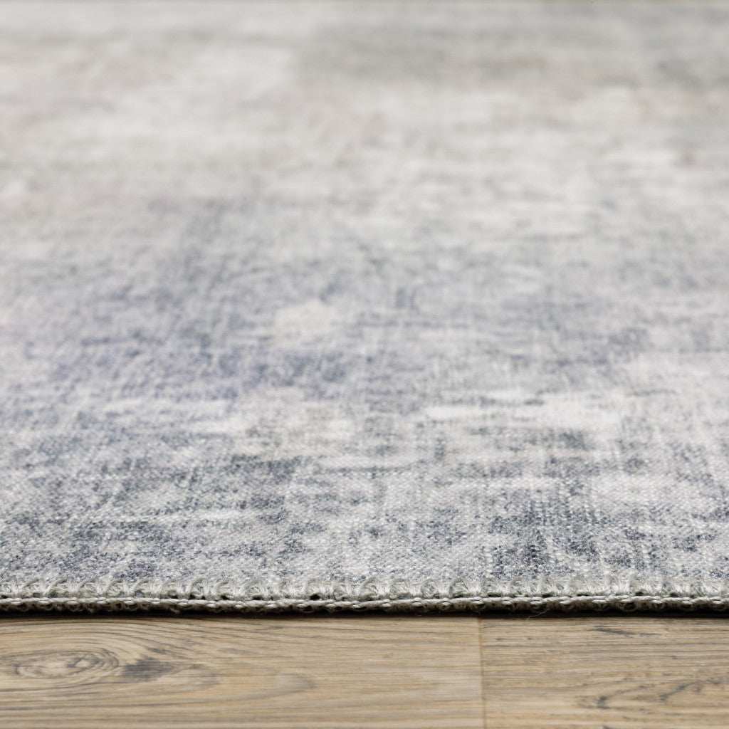2' X 8' Beige Blue Grey Green Brown And Purple Abstract Power Loom Stain Resistant Runner Rug - Homeroots - Flyclothing LLC