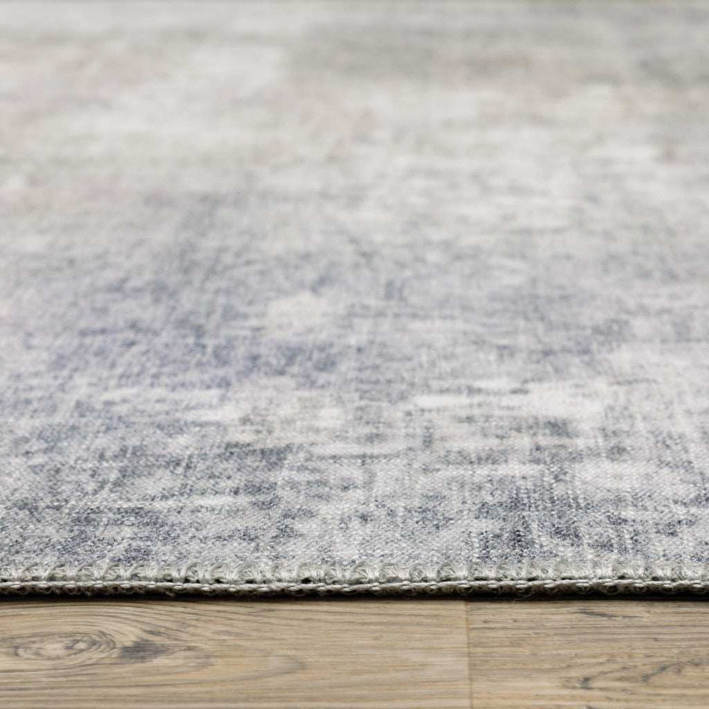 2' X 8' Beige Blue Grey Green Brown And Purple Abstract Power Loom Stain Resistant Runner Rug - Homeroots - Flyclothing LLC