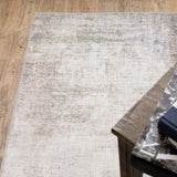 2' X 8' Beige Blue Grey Green Brown And Purple Abstract Power Loom Stain Resistant Runner Rug - Homeroots - Flyclothing LLC