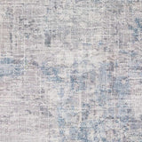 2' X 8' Grey And Blue Abstract Power Loom Stain Resistant Runner Rug - Homeroots - Flyclothing LLC