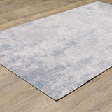 9' X 12' Grey And Blue Abstract Power Loom Stain Resistant Area Rug - Homeroots