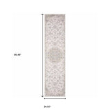 2' X 8' Beige Gold And Grey Oriental Power Loom Stain Resistant Runner Rug - Homeroots - Flyclothing LLC