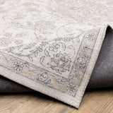 2' X 8' Beige Gold And Grey Oriental Power Loom Stain Resistant Runner Rug - Homeroots - Flyclothing LLC