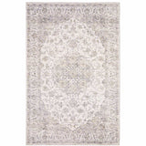8' X 10' Beige Gold And Grey Oriental Power Loom Stain Resistant Area Rug - Homeroots - Flyclothing LLC