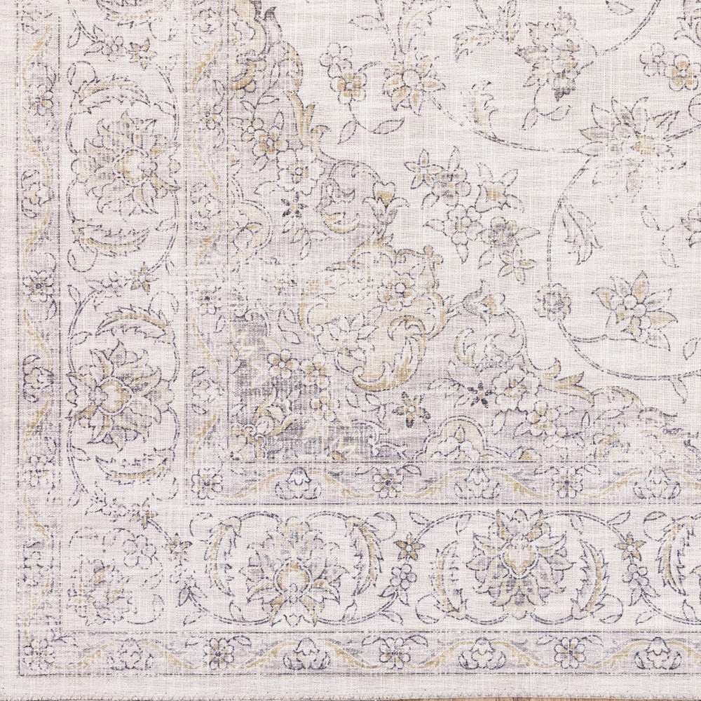 8' X 10' Beige Gold And Grey Oriental Power Loom Stain Resistant Area Rug - Homeroots - Flyclothing LLC