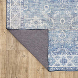 8' X 10' Blue And Grey Oriental Power Loom Stain Resistant Area Rug - Homeroots - Flyclothing LLC