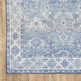 9' X 12' Blue And Grey Oriental Power Loom Stain Resistant Area Rug - Homeroots - Flyclothing LLC