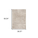 3' X 5' Beige Grey Ivory Tan And Brown Abstract Power Loom Stain Resistant Area Rug - Homeroots - Flyclothing LLC