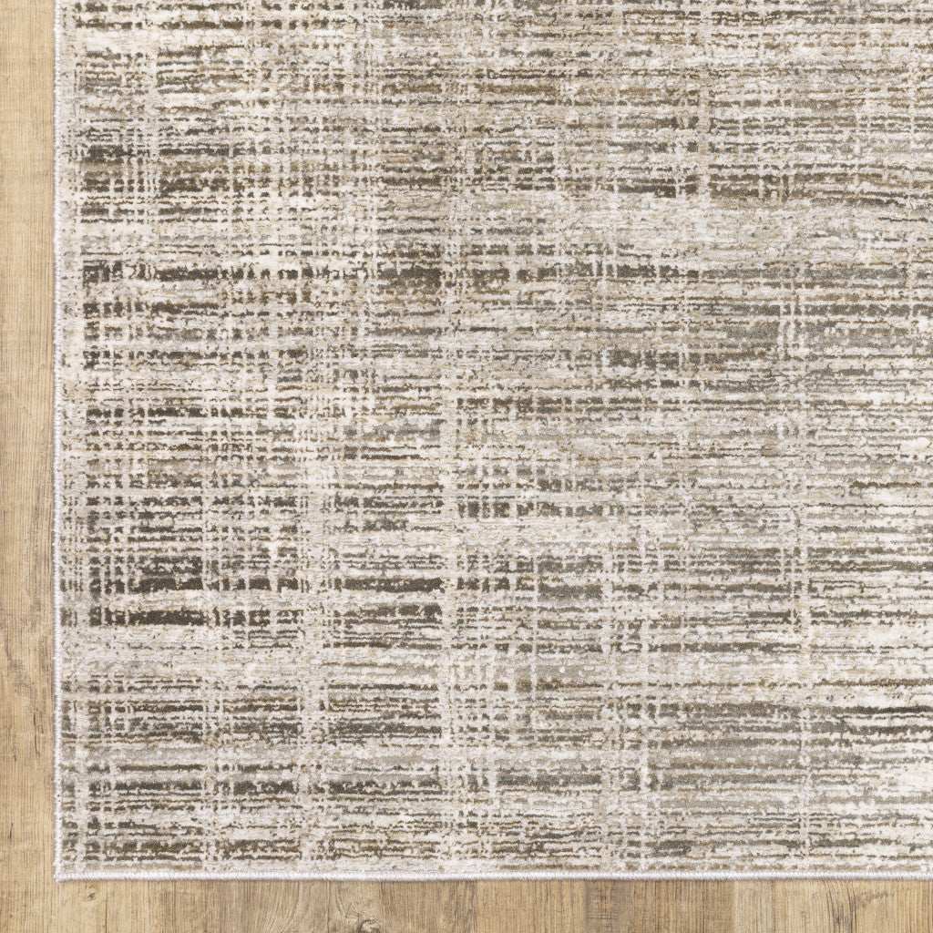 3' X 5' Beige Grey Ivory Tan And Brown Abstract Power Loom Stain Resistant Area Rug - Homeroots - Flyclothing LLC