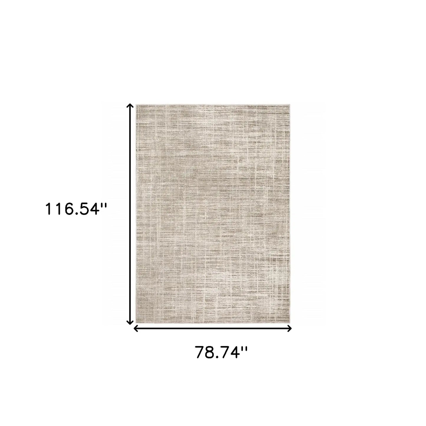 6' X 9' Beige Grey Ivory Tan And Brown Abstract Power Loom Stain Resistant Area Rug - Homeroots - Flyclothing LLC