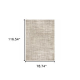 6' X 9' Beige Grey Ivory Tan And Brown Abstract Power Loom Stain Resistant Area Rug - Homeroots - Flyclothing LLC