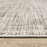 10' X 13' Beige Grey Ivory Tan And Brown Abstract Power Loom Stain Resistant Area Rug - Homeroots