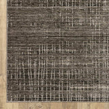 2' X 8' Charcoal Grey Grey Ivory Tan And Brown Abstract Power Loom Stain Resistant Runner Rug - Homeroots - Flyclothing LLC