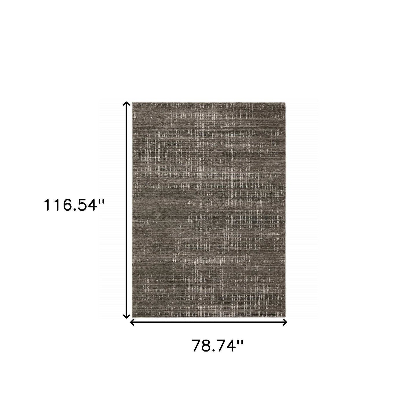 6' X 9' Charcoal Grey Grey Ivory Tan And Brown Abstract Power Loom Stain Resistant Area Rug - Homeroots - Flyclothing LLC