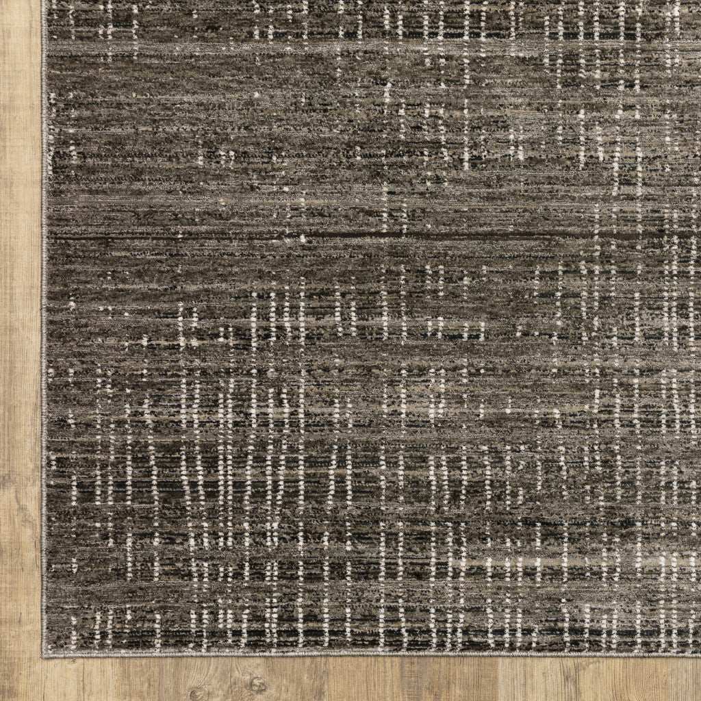 6' X 9' Charcoal Grey Grey Ivory Tan And Brown Abstract Power Loom Stain Resistant Area Rug - Homeroots - Flyclothing LLC