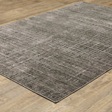 10' X 13' Charcoal Grey Grey Ivory Tan And Brown Abstract Power Loom Stain Resistant Area Rug - Homeroots - Flyclothing LLC