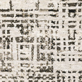 10' X 13' Ivory Grey Charcoal Brown And Beige Abstract Power Loom Stain Resistant Area Rug - Homeroots