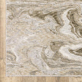 3' X 5' Ivory Tan Beige Grey And Brown Abstract Power Loom Stain Resistant Area Rug - Homeroots - Flyclothing LLC