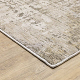 2' X 8' Beige Grey Ivory Tan And Brown Abstract Power Loom Stain Resistant Runner Rug - Homeroots - Flyclothing LLC