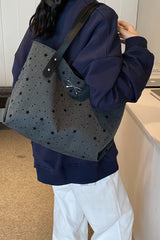 Polyester Bow Polka Dot Tote Bag - Trendsi