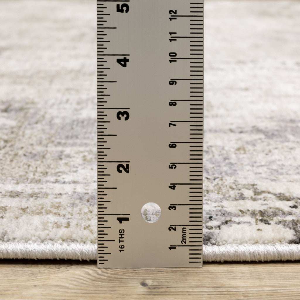 2' X 8' Beige Grey Ivory Tan And Brown Abstract Power Loom Stain Resistant Runner Rug - Homeroots - Flyclothing LLC