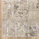 8' X 11' Beige Grey Ivory Tan And Brown Abstract Power Loom Stain Resistant Area Rug - Homeroots - Flyclothing LLC