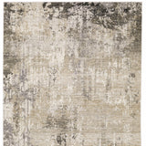 10' X 13' Beige Grey Ivory Tan And Brown Abstract Power Loom Stain Resistant Area Rug - Homeroots