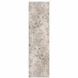 2' X 8' Beige Ivory Tan Grey And Brown Abstract Power Loom Stain Resistant Runner Rug - Homeroots - Flyclothing LLC